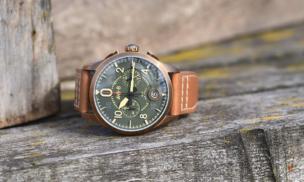 AVI-8 Spitfire Lock Bronze Green – Egy brit legenda a csuklónkra